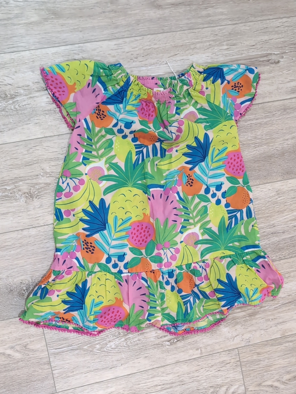 Boden Multi-Color Tropical Fruit Flutter Cover Up